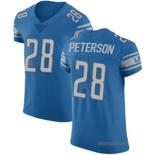 Elite Adrian Peterson Men S Detroit Lions Blue Team Color Vapor Untouchable Jersey Nike