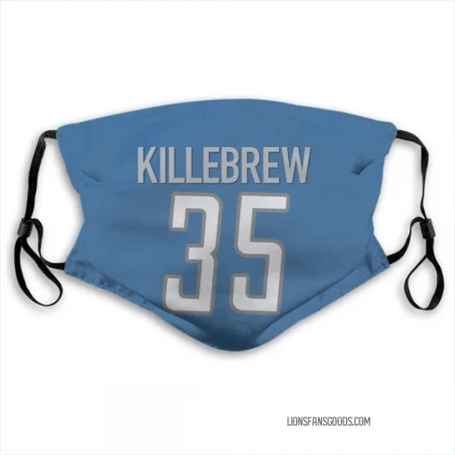 Miles Killebrew Detroit Lions Blue Jersey Number & Name Face Mask